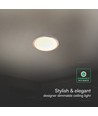 V-Tac LED Plafondlamp met Afstandsbediening - 30W/60W, 3-in-1 CCT, Dimbaar, Houtlook Design