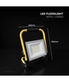 50W LED-bouwlamp op statief - 3m snoer, werklamp, zwarte behuizing, IP65, CREE chip, 6 jaar garantie
