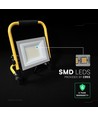 50W LED-bouwlamp op statief - 3m snoer, werklamp, zwarte behuizing, IP65, CREE chip, 6 jaar garantie