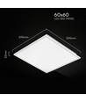 V-Tac 60x60 LED paneel, 40W - 120lm/W, CCT, Backlit