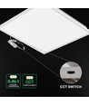 V-Tac 60x60 LED paneel, 40W - 120lm/W, CCT, Backlit