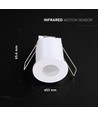 Compacte infrarood bewegingssensor - Wit, IP20, max. 400W LED