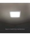 24W LED plafondlamp 3-in-1 CCT - 29x29 cm, Hoogte: 3,1cm, 6 jaar garantie, Cree-chip, witte rand
