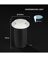 V-Tac 1W LED grondspot - IP67, witte behuizing, 6400K