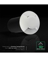 V-Tac 1W LED grondspot - IP67, witte behuizing, 6400K
