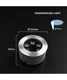 V-Tac 6W LED grondspot - IP67, 4000K, zilveren behuizing, incl. lichtbron