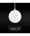 V-Tac 12W LED hanglamp - 3-in-1 CCT, witte behuizing, design plafondlamp