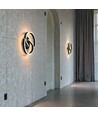 22W LED design wandlamp - 30x11cm, 4000K, zwart, incl. lichtbron