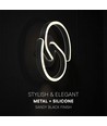 22W LED design wandlamp - 30x11cm, 4000K, zwart, incl. lichtbron