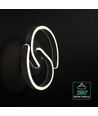 22W LED design wandlamp - 30x11cm, 4000K, zwart, incl. lichtbron