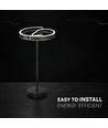 V-Tac 25W LED design tafellamp - 4000K, mat zwart, decoratief