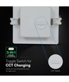 6W vierkant LED inbouwpaneel - Backlit, CCT, 3-in-1, CREE Chip, 6 jaar garantie