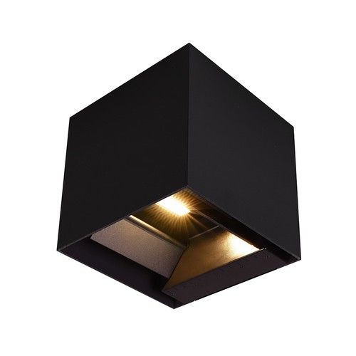 V-Tac 9W Solara wandlamp met sensor - Zonne-energie, IP65, 3-in-1 CCT, zwart