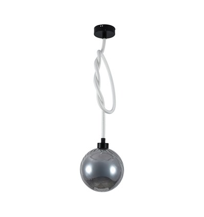 20W LED Designer Hanglamp - Ø23cm, Rookglas, 3000K, Hoogte 180cm, incl. lichtbron