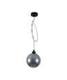 20W LED Designer Hanglamp - Ø23cm, Rookglas, 3000K, Hoogte 180cm, incl. lichtbron
