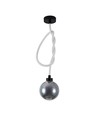 V-Tac 20W LED hanglamp - Ø18cm, 3000K, rookglas, decoratieve plafondlamp