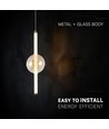 8W LED design hanglamp - Ø15cm, 3000K, Amber/Wit, decoratieve plafondlamp