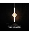 8W LED design hanglamp - Ø15cm, 3000K, Amber/Wit, decoratieve plafondlamp