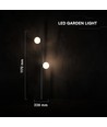 Set van 2 LED tuinlampen 3W - Zwart, IP65, 3000K, incl. lichtbron