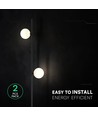 Set van 2 LED tuinlampen 3W - Zwart, IP65, 3000K, incl. lichtbron