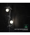 Set van 2 LED tuinlampen 3W - Zwart, IP65, 3000K, incl. lichtbron