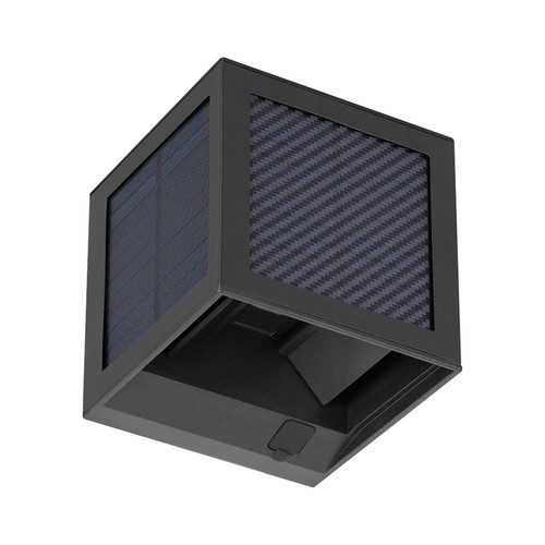 V-Tac 9W Solara wandlamp met sensor - IP65, zwart, 3-in-1 CCT, zonne-energie