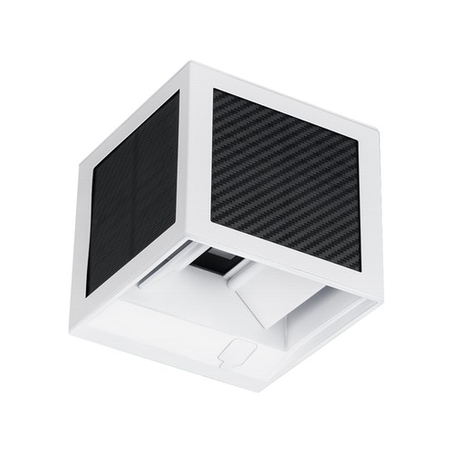 V-Tac 9W LED wandlamp op zonne-energie met sensor - CCT, IP65, witte behuizing, PIR sensor