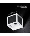 V-Tac 9W LED wandlamp op zonne-energie met sensor - CCT, IP65, witte behuizing, PIR sensor