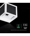 V-Tac 9W LED wandlamp op zonne-energie met sensor - CCT, IP65, witte behuizing, PIR sensor