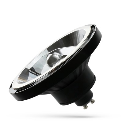 GU10 12W zwarte LED spot - AR111