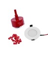 6 st. 12V downlight - 2,5W, rond, incl. gatenzaag en quick connector, voor boot etc.