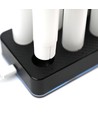 6-pak witte LED kaarsen incl. oplaadstation - Ø2cm, H: 25cm, dinerkaarsen, incl. afstandsbediening, timer