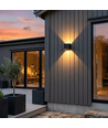 6W CUBIC PRO wandlamp - IP65, zwart, doorlusbaar, verstelbaar, vierkant, op/neer, buiten, incl. lichtbron