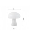 Oplaadbare LED paddenstoel tafellamp - Wit, touch dimbaar, CCT, IP54