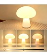 Oplaadbare LED paddenstoel tafellamp - Wit, touch dimbaar, CCT, IP54