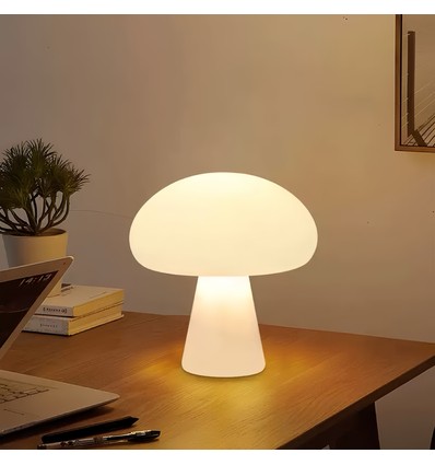 Oplaadbare LED paddenstoel tafellamp - Wit, touch dimbaar, CCT, IP54