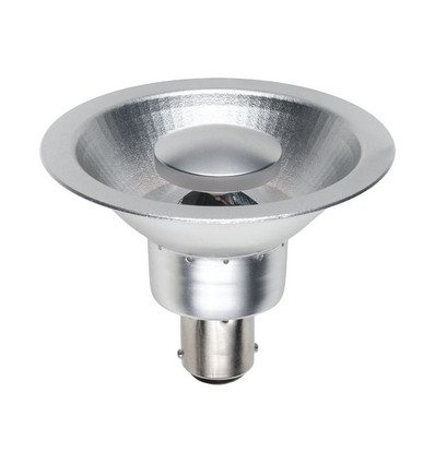 BA15d AR70 9W dimbare LED lamp, 12V - 510lm, 35 graden, grijze behuizing