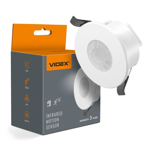 PIR bewegings- en lichtsensor 1200W - Wit, inbouwsensor