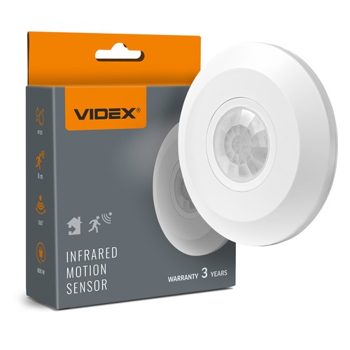 PIR bewegings- en lichtsensor, 800W - Wit, inbouwsensor