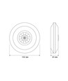 PIR bewegings- en lichtsensor, 800W - Wit, inbouwsensor