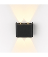 4W Luna op/neer wandlamp - IP54 buiten, CCT, 3 lichtkleuren, zwart, incl. lichtbron