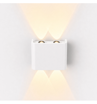 4W Luna up/down wandlamp - IP54 buiten, CCT, 3 lichtkleuren, wit, incl. LED