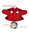 Roodlichttherapie kap voor paarden - Infrarood en rood licht, incl. batterij & powerbank