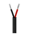 20m Kabel rood/zwart, zwart rond - 2x0,35mm², 12V-24V, voor LED strip