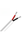 100m Kabel rood/zwart, wit rond - 2x0,35mm², 12V-24V, voor LED-strip
