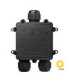 Zwarte lasdoos voor doorlussen, 3-aderig - IP68 waterdicht, voor kabelverbindingen, Ø4-8mm kabel