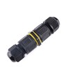 Zwarte ronde kabeldoos, 3-aderig - IP68 waterdicht, voor kabelverbinding, Ø6-11mm kabel