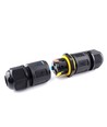 Zwarte ronde kabeldoos, 3-aderig - IP68 waterdicht, voor kabelverbinding, Ø6-11mm kabel