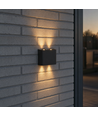 4W Luna op/neer wandlamp - IP54 buiten, CCT, 3 lichtkleuren, zwart, incl. lichtbron
