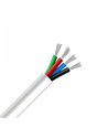 20m RGB kabel, wit rond - 4x0,35mm², 12V-24V voor LED strip